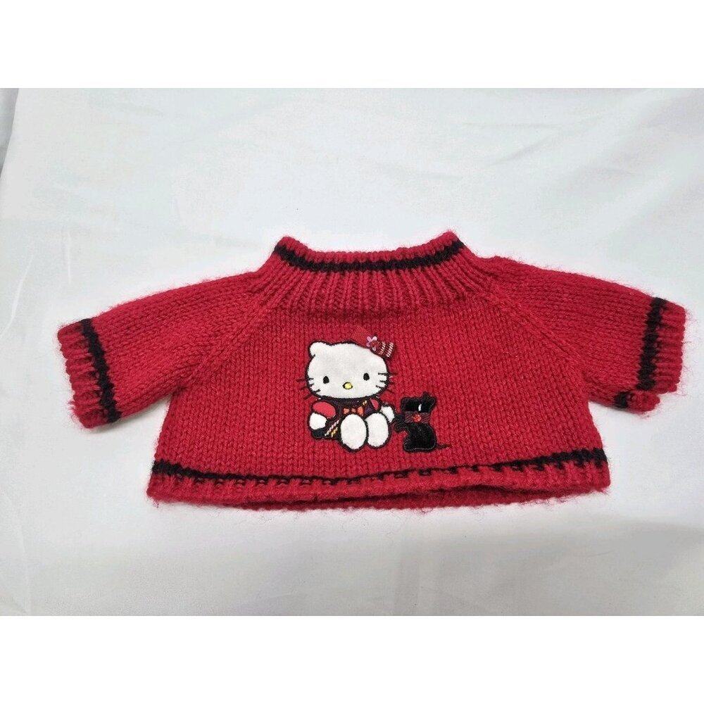 Build A Bear HELLO KITTY Red Knit Sweater Scottie Dog Sanrio- Rare
